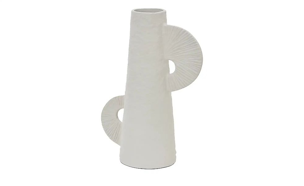 HOME STORY Vase   ¦ weiß ¦ Aluminium ¦ Maße (cm): B: 22 H: 30,5 T: 1.5 Acce günstig online kaufen