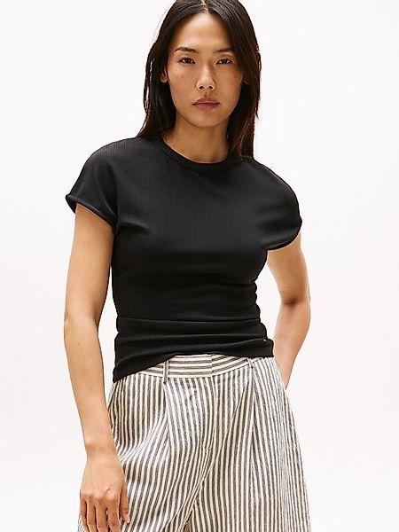 Tommy Hilfiger Kurzarmshirt 5X2 RIB SLIM C-NK CAP SLV TEE günstig online kaufen