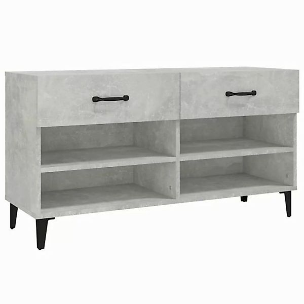 furnicato Schuhschrank Betongrau 102x35x55 cm Holzwerkstoff (1-St) günstig online kaufen