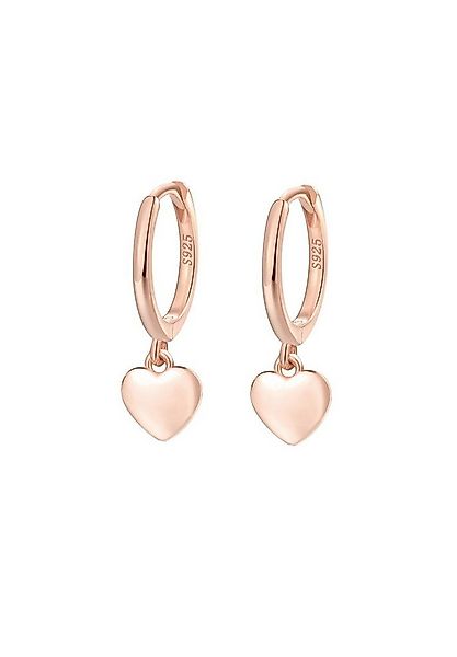 Hey Happiness Paar Creolen Herzchen, Silber 925 Ohrringe für Damen, Kleine günstig online kaufen