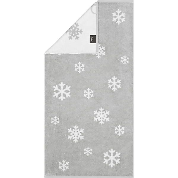 Cawö Handtücher WINTER EDITION Schneekristalle 6270 - Farbe: platin/weiß - günstig online kaufen