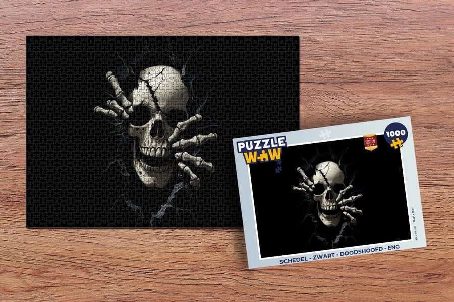 MuchoWow Puzzle Totenkopf - Schwarz - günstig online kaufen