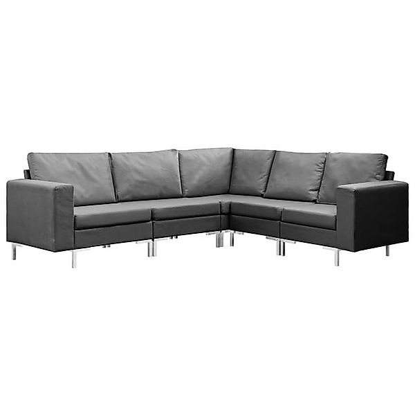 vidaXL Sofa 5-tlg. Sofagarnitur Stoff Dunkelgrau günstig online kaufen