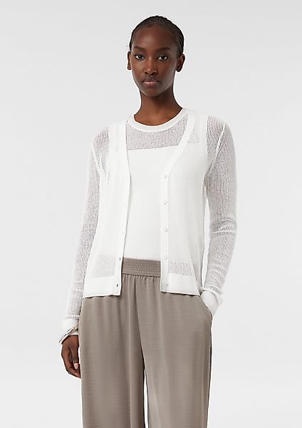 Comma Strickjacke Feinstrick-Cardigan im Slim Fit günstig online kaufen