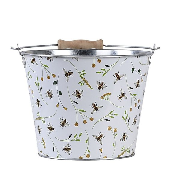 Linoows Pflanzkübel Eimer Garteneimer Bienenmuster Blumentopf günstig online kaufen
