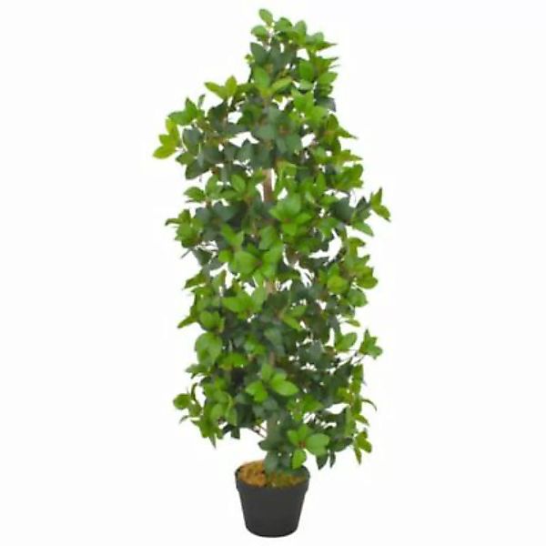 vidaXL Künstliche Pflanze Lorbeerbaum mit Topf Grün 120 cm grün günstig online kaufen