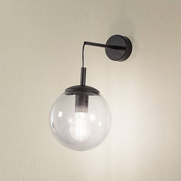Wandleuchte Esme, rauchgrau, Höhe 45 cm, Glas, E27 günstig online kaufen