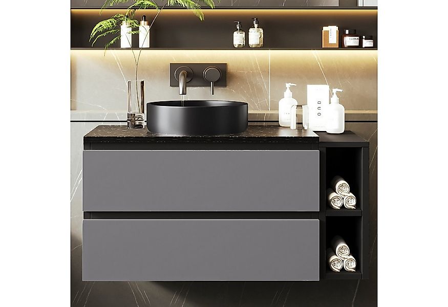 Flieks Waschtisch (1-St., Badschrank Waschplatz mit 2 Schubladen), Waschbec günstig online kaufen