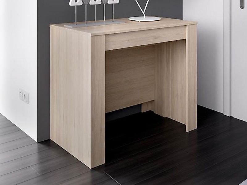 Konsolentisch ausziehbar für 10 Personen - 4 Verlängerungen - Holzfarben he günstig online kaufen