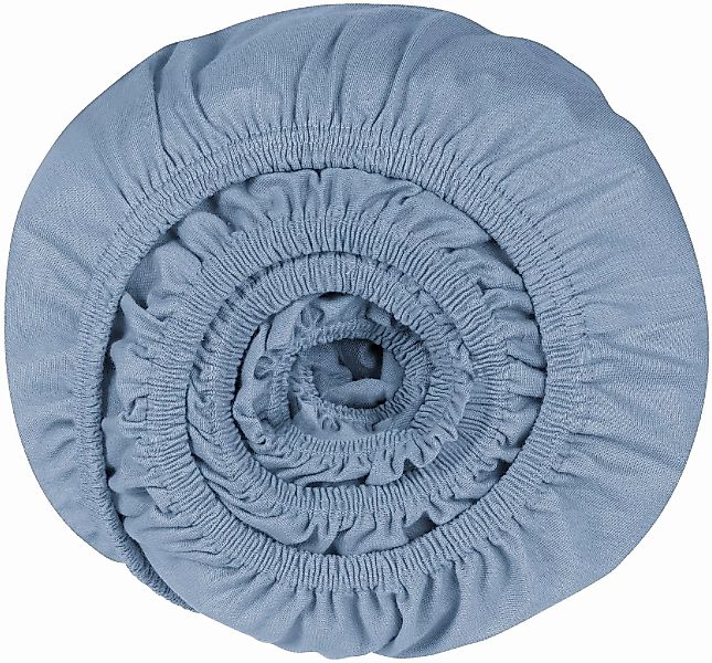 SCHIESSER Spannbettlaken 100% Baumwolle hellblau Gr. 100 x 200 günstig online kaufen