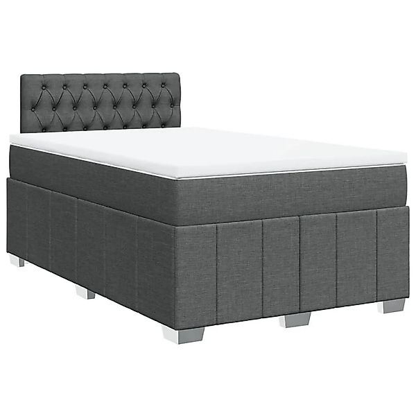 vidaXL Boxspringbett mit Matratze Dunkelgrau 120x190 cm Stoff 3289315 günstig online kaufen