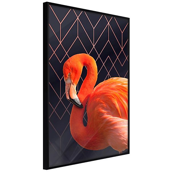 Poster - Orange Flamingo günstig online kaufen