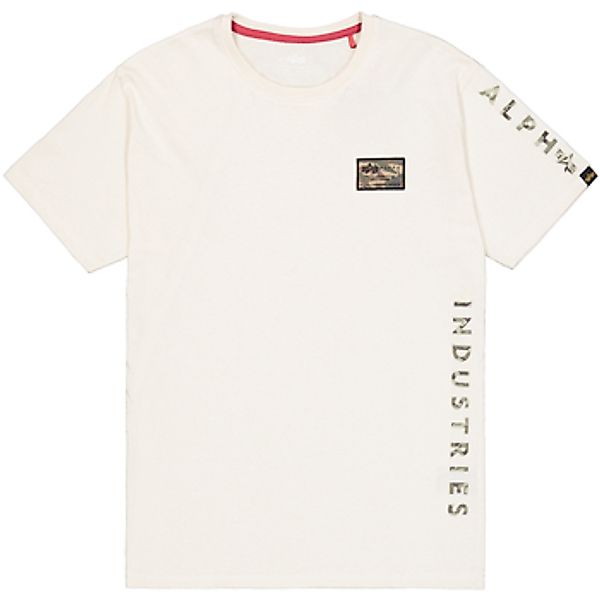 Alpha Industries  T-Shirts & Poloshirts Camo Sleeve T - vintage white günstig online kaufen