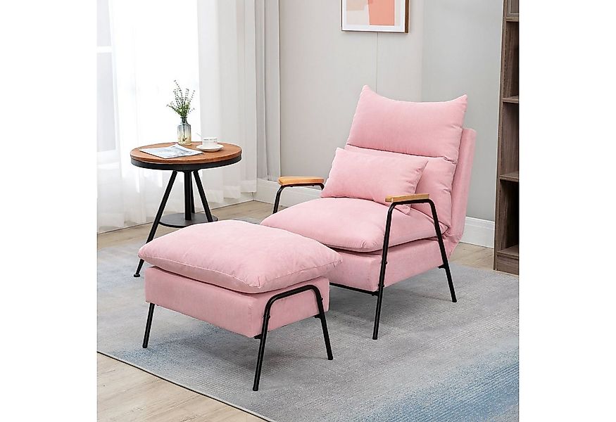 HOMCOM Relaxsessel Sessel, Polsterstuhl, inkl. Kissen, 68 cm x 91.5 cm x 88 günstig online kaufen