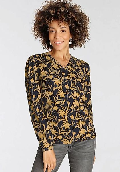 Boysen's Blusenshirt mit V-Ausschnitt im trendigen Herbst-Design - NEUE KOL günstig online kaufen