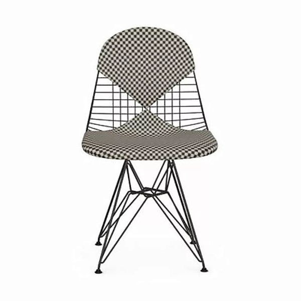 Stuhl Wire Chair DKR metall textil schwarz / Gepolstert - By Charles & Ray günstig online kaufen