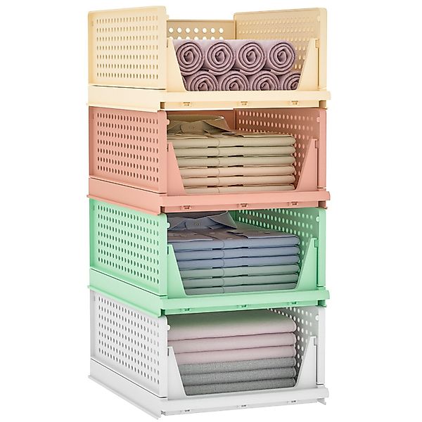 Yorbay Organizer 4er Set Stapelbarer Kleiderschrank günstig online kaufen