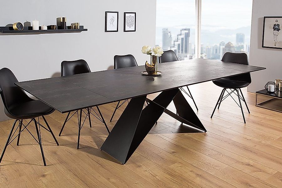 riess-ambiente Esstisch PROMETHEUS 180-220-260cm grau-braun / günstig online kaufen