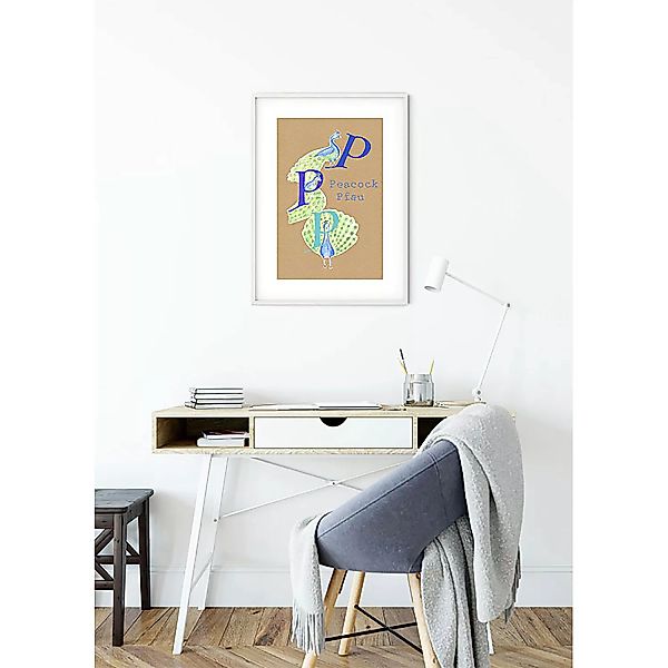 KOMAR Wandbild - ABC Animal P - Größe: 50 x 70 cm mehrfarbig Gr. one size günstig online kaufen