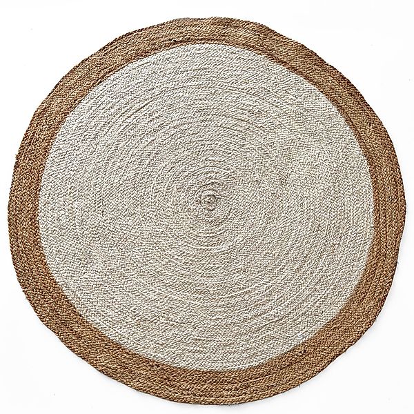 Kubus Teppich Juteteppich Rund, Handgewebter Naturteppich, günstig online kaufen