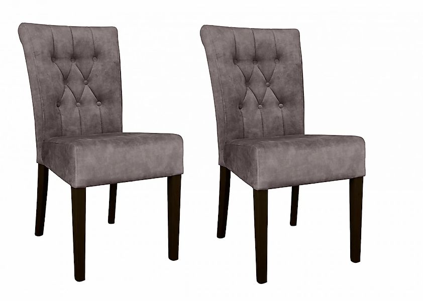 Home affaire 4-Fußstuhl "Ravenna" (Set) 2 Stk.Esszimmerstuhl mit Knopfheftu günstig online kaufen