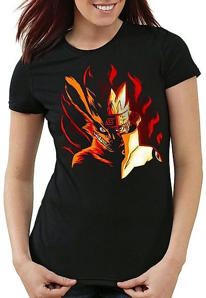 style3 T-Shirt Fire Wolf Uzumaki naruto Ninja Anime japan cosplay günstig online kaufen