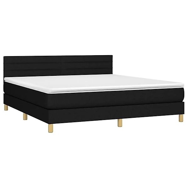 vidaXL Boxspringbett mit Matratze Schwarz 180x200 cm Stoff 3140715 günstig online kaufen