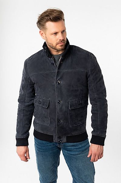 Mauritius Lederjacke MMThalor mit geripptem Stehkragen günstig online kaufen