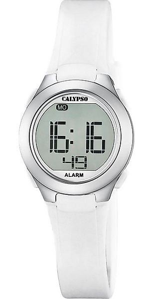 Calypso Quarzuhr Digital Crush Damenuhr K5677-1 Weiss Kunststoffband 27,5 m günstig online kaufen