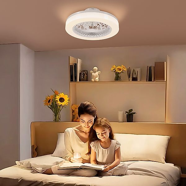 HOMCOM Deckenventilator mit Beleuchtung Fernbedienung LED Ventilator Decken günstig online kaufen