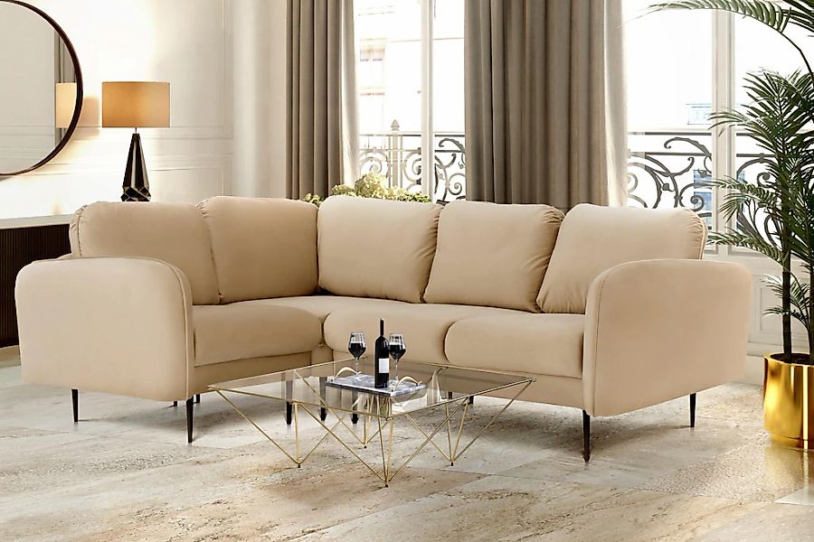 Home affaire Ecksofa "Skidi L-Form" mit losen Rückenkissen und Keder oben a günstig online kaufen