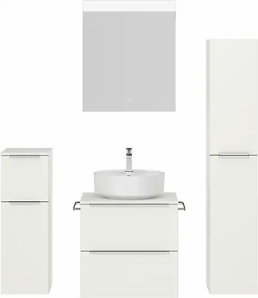 nobilia® Badmöbel-Set »Alvene« vormontiert, mit Soft-Close, 4 Stk. tlg. günstig online kaufen