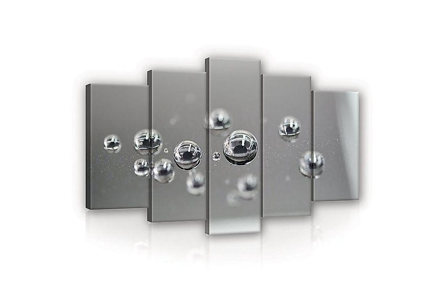 Wallarena Leinwandbild Set Abstrakt Grau Loft Wandbilder Wand Deko XXL Mode günstig online kaufen