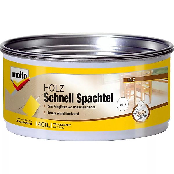 Molto Holz-Schnell-Spachtel Weiß 400 g günstig online kaufen