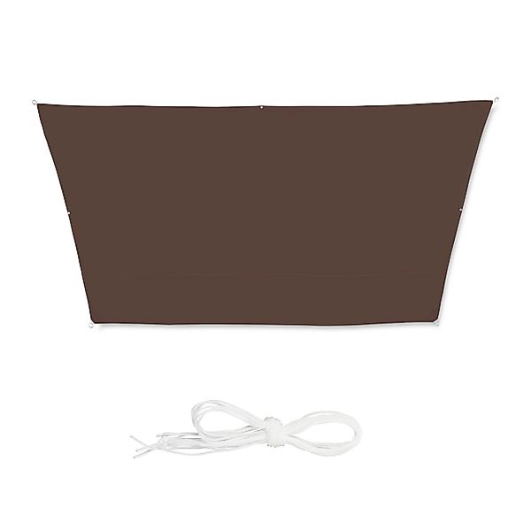 relaxdays Sonnensegel Trapez Sonnensegel braun, 3 günstig online kaufen