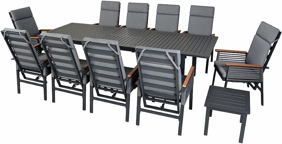 KONIFERA Garten-Essgruppe "Edessa Komfort" Set, 10x Sessel, 10x Auflagen, 1 günstig online kaufen