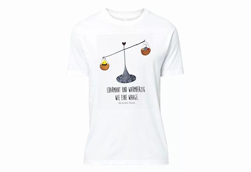 Mr. & Mrs. Panda T-Shirt Sternzeichen Waage - Weiß - Geschenk, Geschenk Sep günstig online kaufen