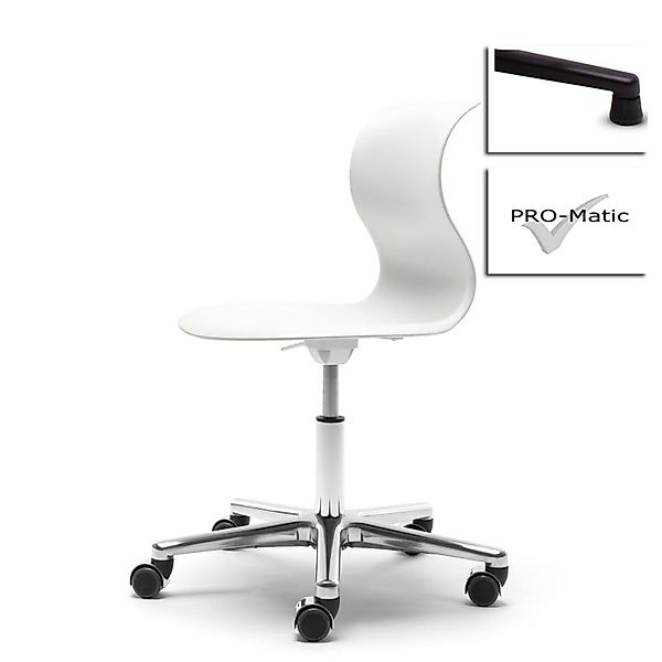 Kinderstuhl Pro 5 schneeweiß Aluminium polliert (+40€) Filzgleiter Ja (+45€ günstig online kaufen