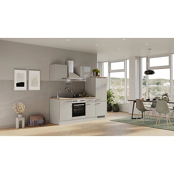 Flex-Well Küchenzeile "Lund" wahlweise mit E-Geräten, Breite 220 cm, glänze günstig online kaufen