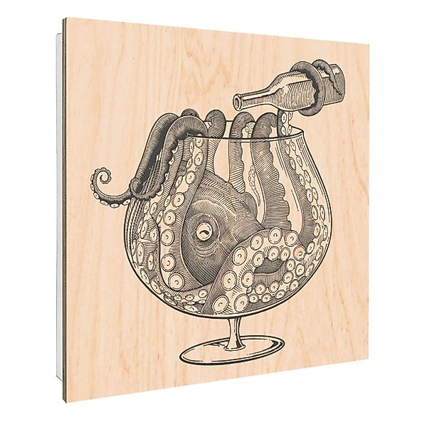 Banjado Schlüsselkasten mit Holzfront 30x30cm Weiß Scharnier Links 50 Haken günstig online kaufen