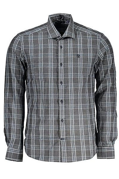 North Sails Langarmhemd Herren Langarmshirt Grau im Karo-Design aus Recycel günstig online kaufen