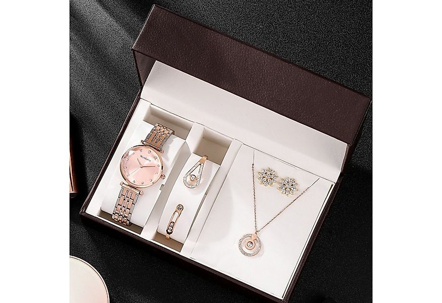 Luckice Quarzuhr Premium Damen Schmuckset mit Quarz-Armbanduhr & Delphin-An günstig online kaufen