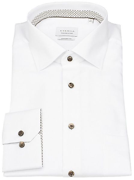 Eterna Businesshemd Comfort Fit bügelfrei Kentkragen Kontrastknöpfe günstig online kaufen