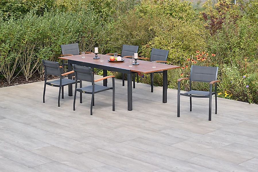 MERXX Garten-Essgruppe »»Paxos«« Set, Gepadded, pulverbeschichtetes Alumini günstig online kaufen