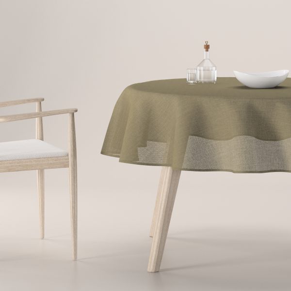 Runde Tischdecke, khaki, Sensual Premium (144-41) günstig online kaufen