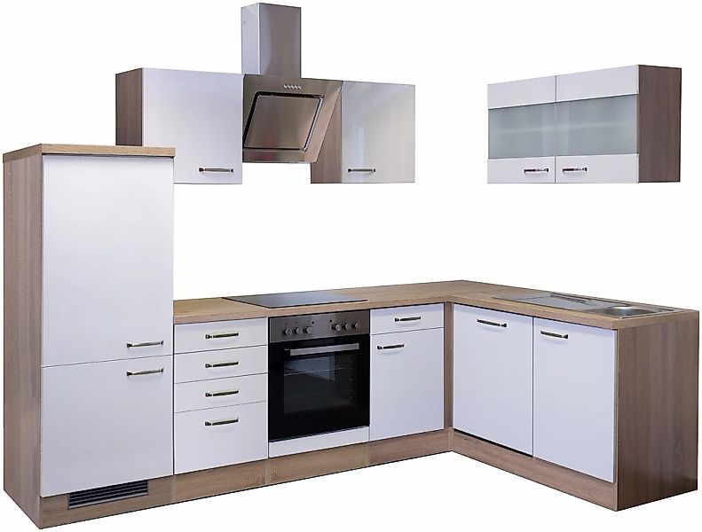 Flex-Well Küchenzeile "Florenz", mit E-Geräten, Gesamtbreite 280 x 170 cm günstig online kaufen