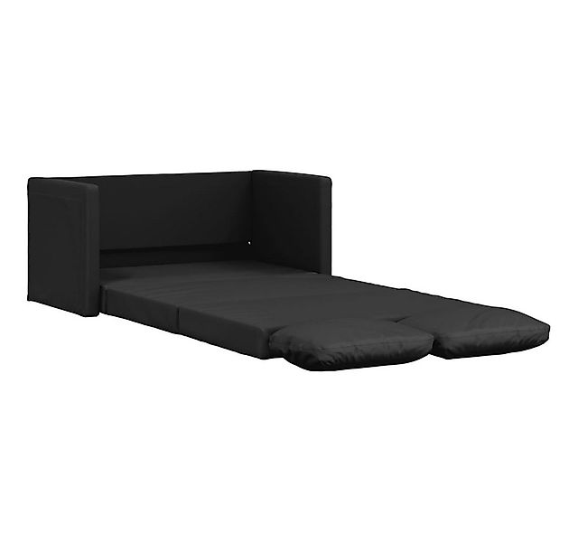 vidaXL Sofa Bodensofa mit Schlaffunktion Schwarz 112x174x55 cm Kunstleder günstig online kaufen