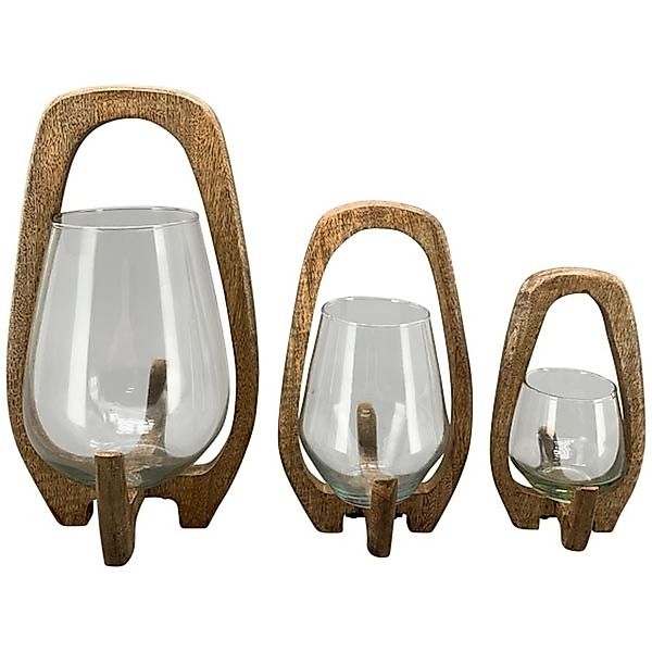 Small-Preis Dekokranz Windlicht aus Holz mit günstig online kaufen
