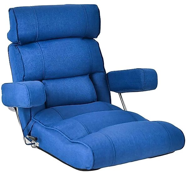 Costway Bodenstuhl Klappbar mit Rückenlehne Blau günstig online kaufen