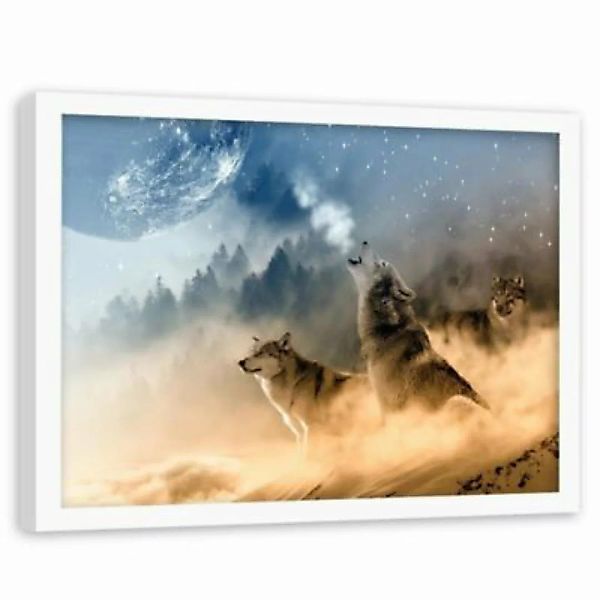 FEEBY® Kunst Wolves Abstract Leinwandbilder bunt Gr. 60 x 40 günstig online kaufen